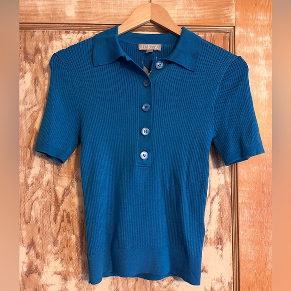 NWT J Crew TENCEL™ lyocell-blend short-sleeve polo shirt - S - Picture 3 of 5